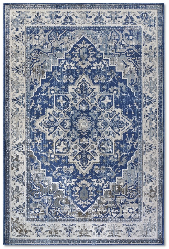 Villeroy & Boch, Kusový koberec Villeroy & Boch 106123 Blue, Cream, 120x170, modrá, obývacia izba