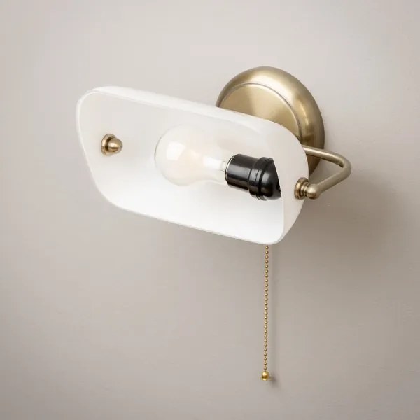 Brilagi - Nástenné svietidlo BANK OFFICE 1xE27/60W/230V mosadz/biela