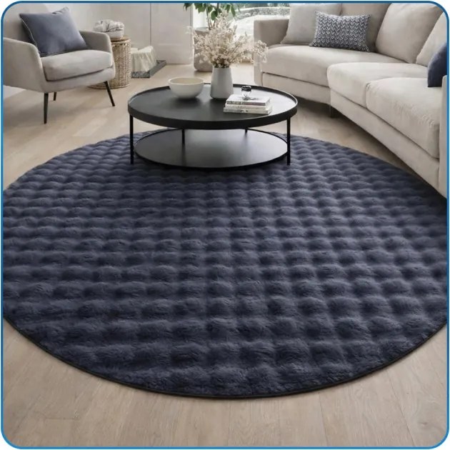 Koberec Rabbit Bubble sivý kruh