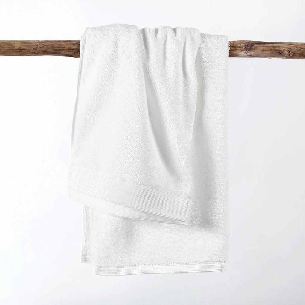 Goldea modalový uterák/osuška s prírodným vláknom - biely 70 x 140 cm