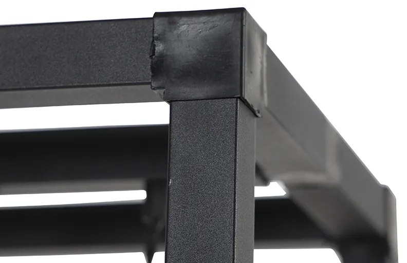 Priemyselná stojaca lampa čierna 3-svetlo - Big Cage