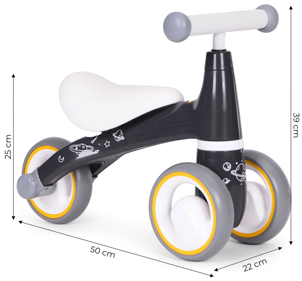 Detské odrážadlo ECOTOYS COSMIC čierne