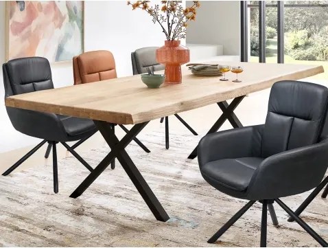 Jedálenský stôl z dubového dreva Chris X, 240x100 cm%