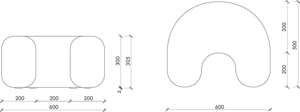Béžový taburet z textílie buklé Ü – noo.ma