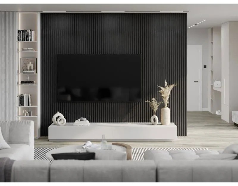 Mexen Lam-B, stenové lamely 275 × 31,5 cm, HDF doska 4 mm, ľan čierny, S100-275317-2812-069