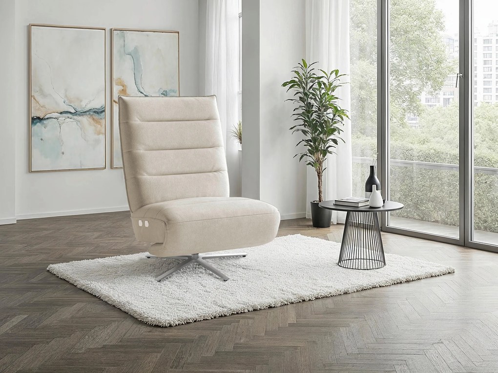 XXXLutz RELAXAČNÉ KRESLO, textil, strieborná Sit & More - Online Only obývacie izby - 000144038060