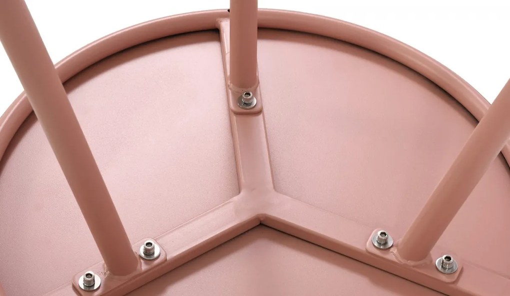 Konferenčný stolík Berea - v40 x Ø50 cm - Ružová