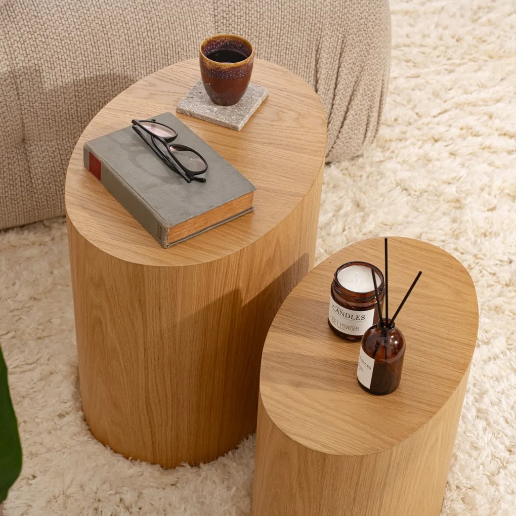 Skladací stôl Elipse Set Oak, 2 ks