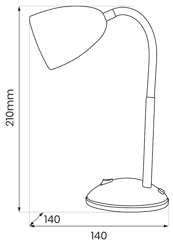 Stolná lampa Logic, 1x biele kovové tienidlo, w