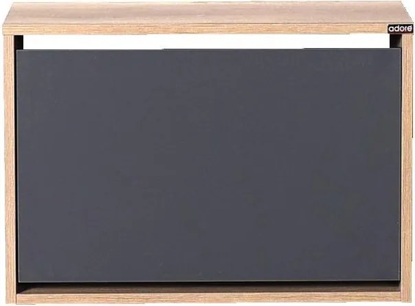 Botník (skrinka na topánky) Tosina 1 (orech svetlý + antracit). Akcia -13%. Vlastná spoľahlivá doprava až k Vám domov. 1094531