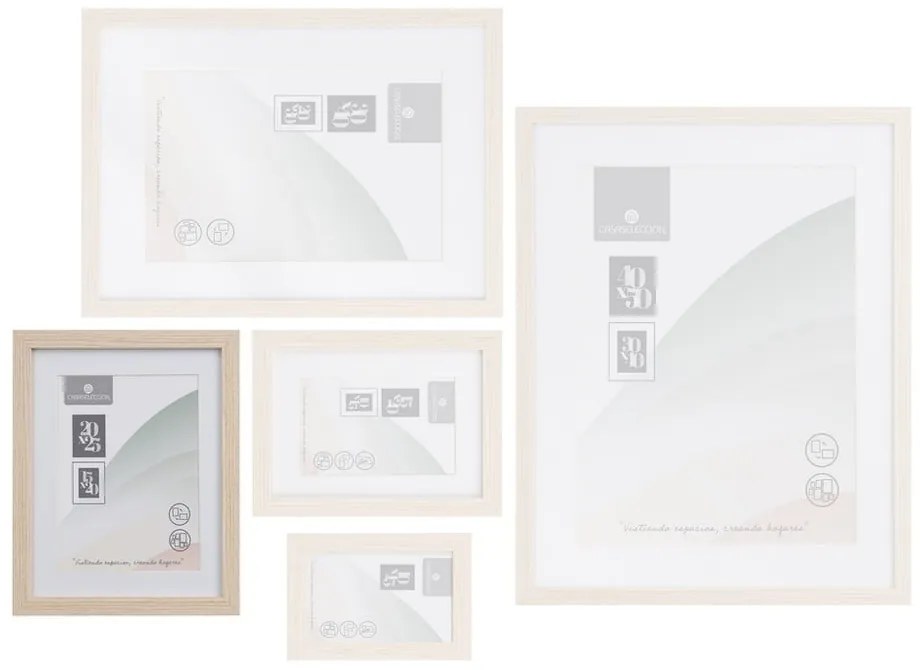 Stojací/na stenu rámček v prírodnej farbe 22,5x28 cm Sencillo – Casa Selección
