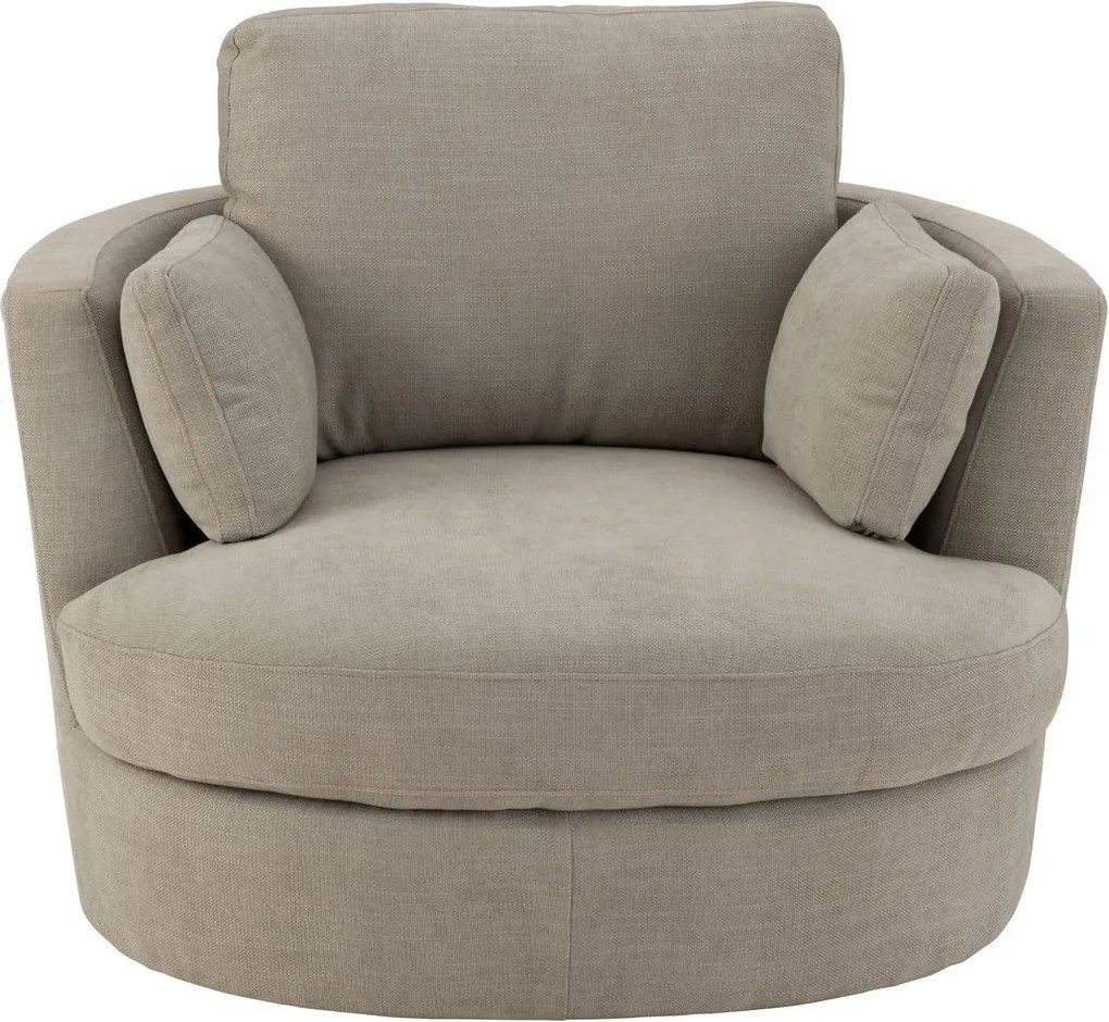 Šedé okrúhle kreslo Swivel Grey - 98*107*88cm
