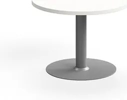 Konferenčný stolík VERTICUS, Ø700x500 mm, biela/strieborná