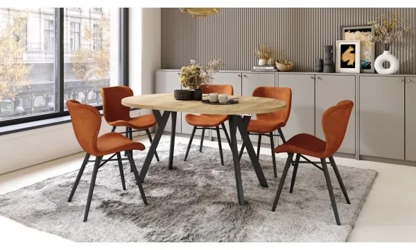 Rozkladací jedálenský stôl ARTUR dub craft/čierna