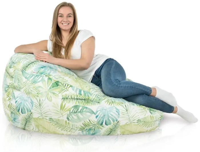 Sedací vak Bag Sako Design Maľované Lístie Veľkosť: XXL
