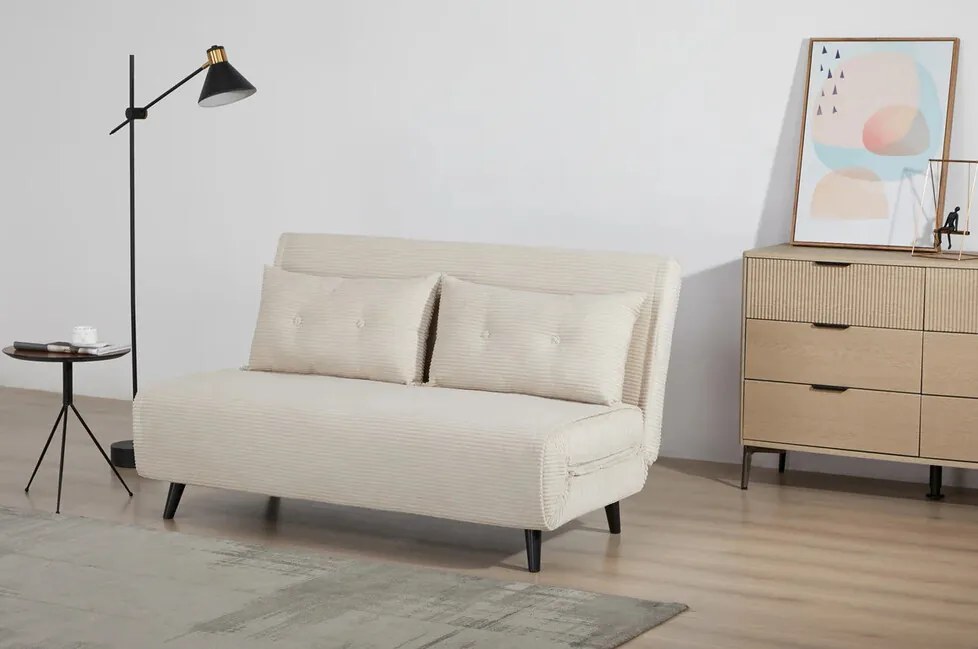 Multifunkčné polohovacie kreslo Mora menčester béžová 140cm