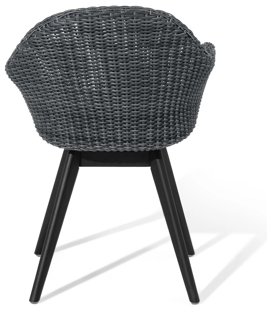 Škrupinová stolička s polyratanovým výpletom