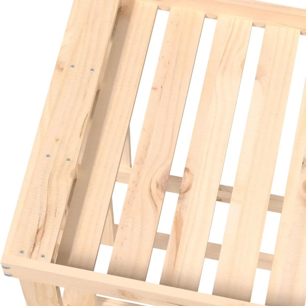 Vonkajší držiak na polená 108x52x74 cm masívna borovica