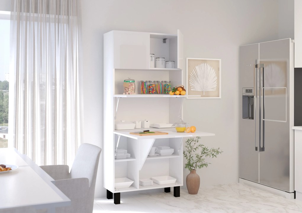 PC stolík Home (biela lesklá). Akcia -22%. Vlastná spoľahlivá doprava až k Vám domov. 1124933