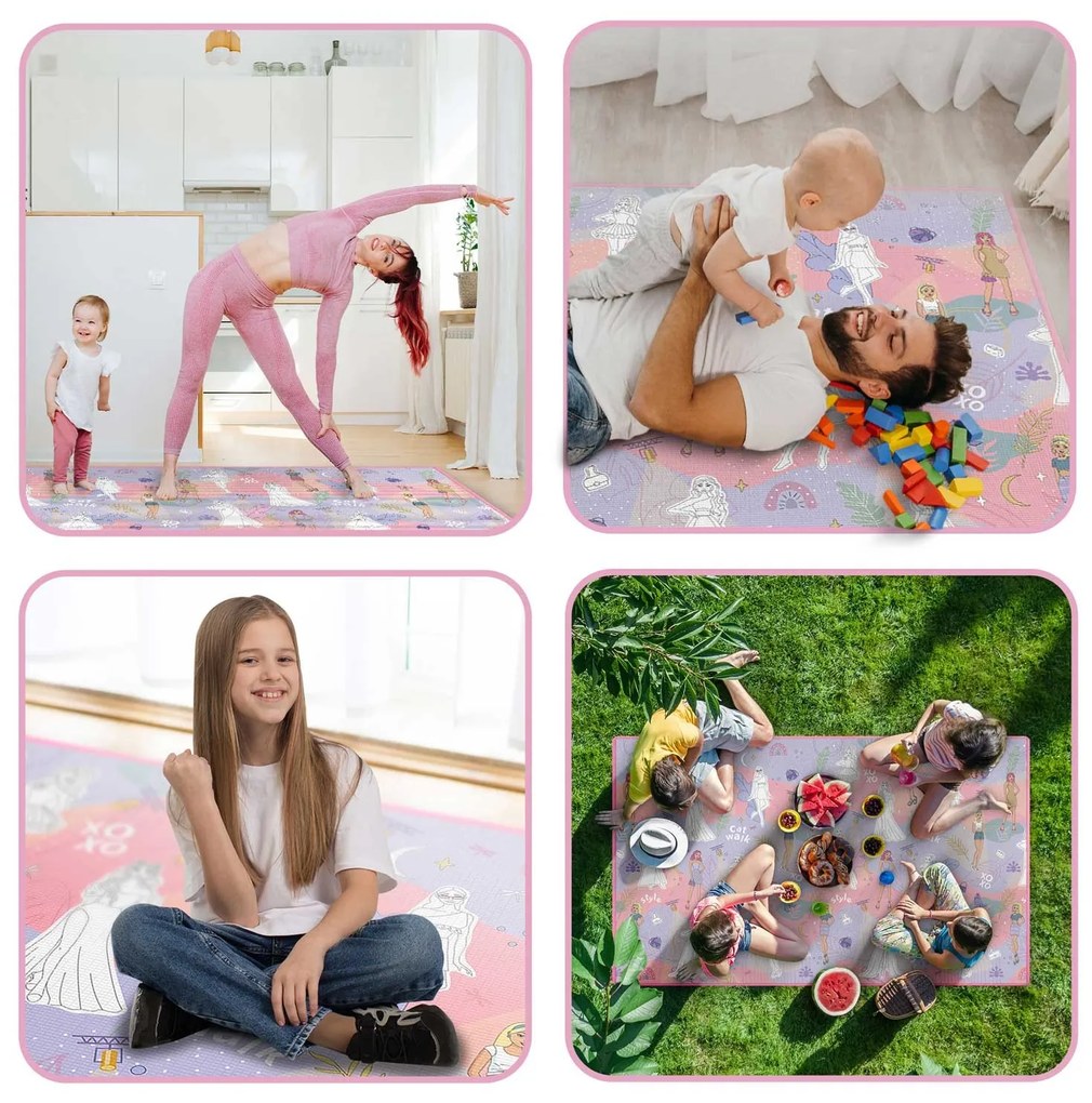 Rolovaná penová podložka na vyfarbovanie 200 x 120 x 0,3 cm Ricokids RK-343