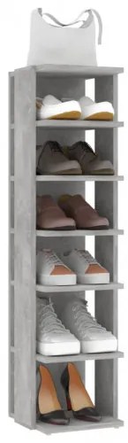 vidaXL Skrinky na topánky 2 ks betónové sivé 25x27x102 cm-