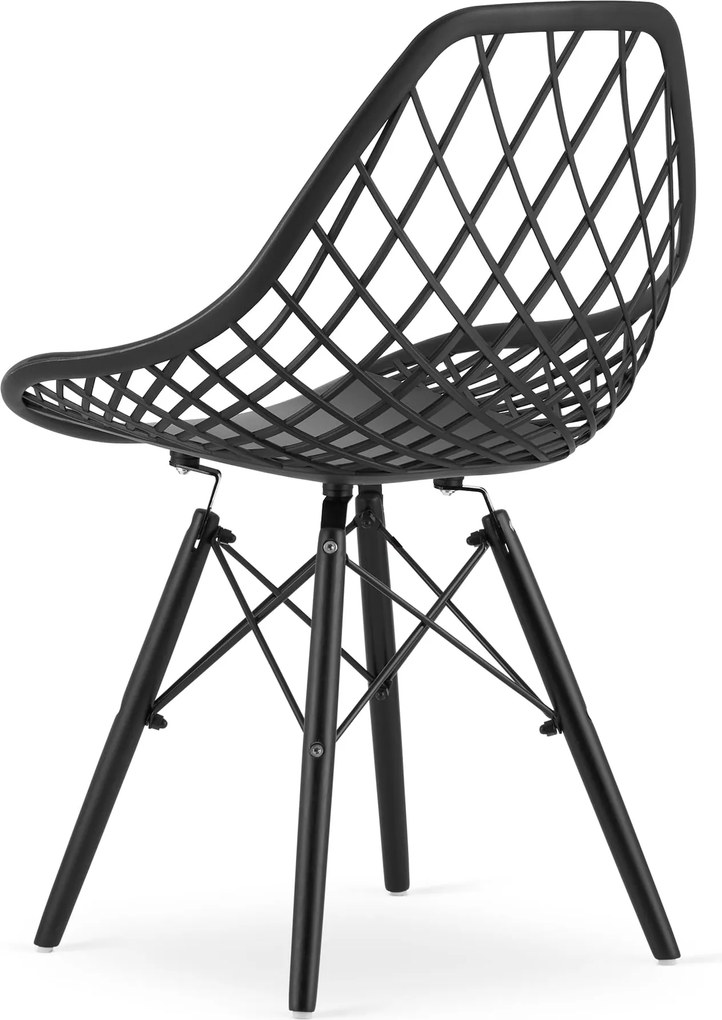 AKCIA Čierna stolička ROTEN s čiernymi nohami II. akosť