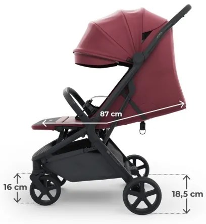 KINDERKRAFT SELECT - Športový kočík NUBI 3 Dark Ruby