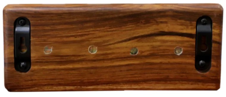 Vešiak na kľúče Tina s 4 háčikmi 25x10x2,5 indický masív palisander Natural