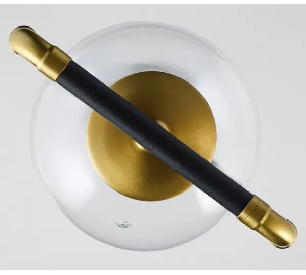 Jupiter 2023 - Luster na lanku ZAFRA 1xG9/10W/230V čierna/zlatá/číra