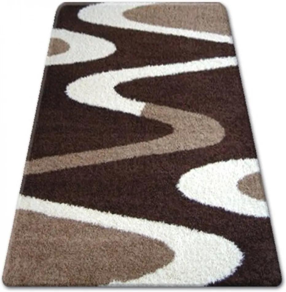 Kusový koberec Shaggy Bono hnedý, Velikosti 120x170cm
