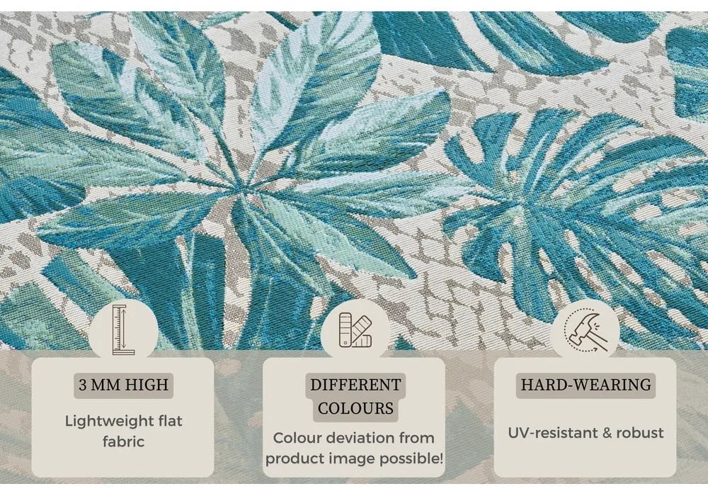 Tyrkysovomodrý vonkajší koberec 120x180 cm Flair – Hanse Home