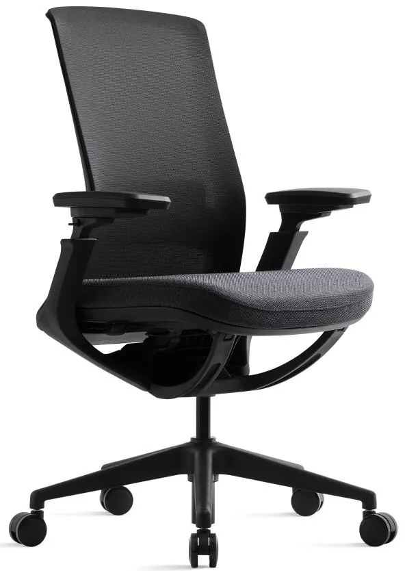 BESTUHL Kancelárska stolička ROLY BLACK antracit šedá