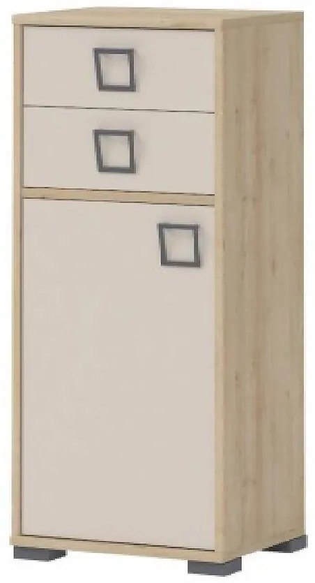 Komoda 1D2S Kiki OR12-BK/KI-01 beech/sand
