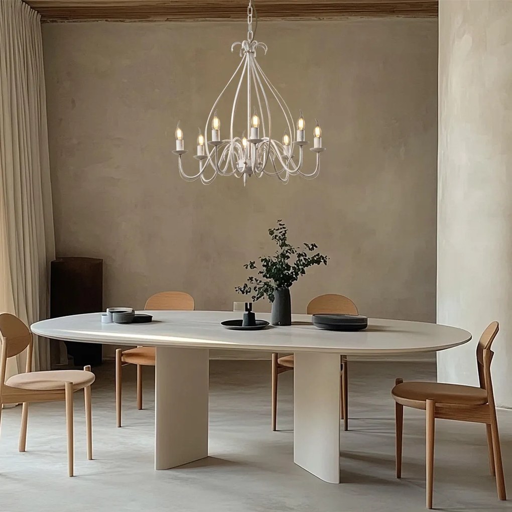 Klasický luster krémový 8-svetiel - Giuseppe