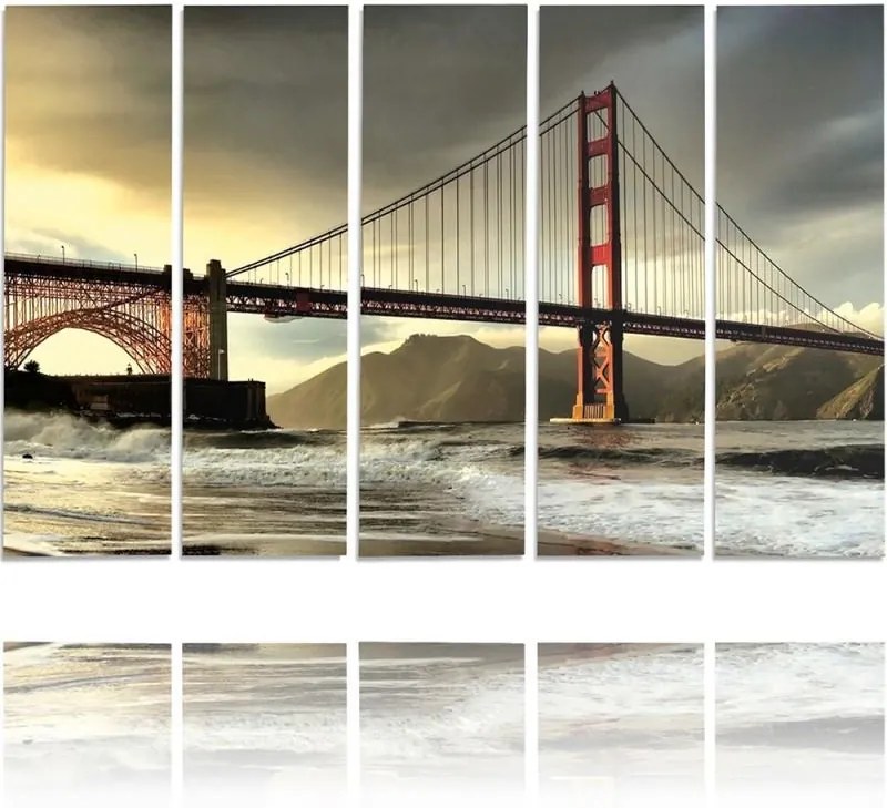 CARO Obraz na plátne - Bridge Across The River 150x100 cm