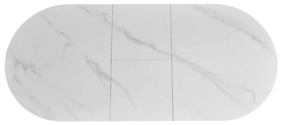 Jedálenský stôl Maxwell II 140 x 80 cm, biela / čierna