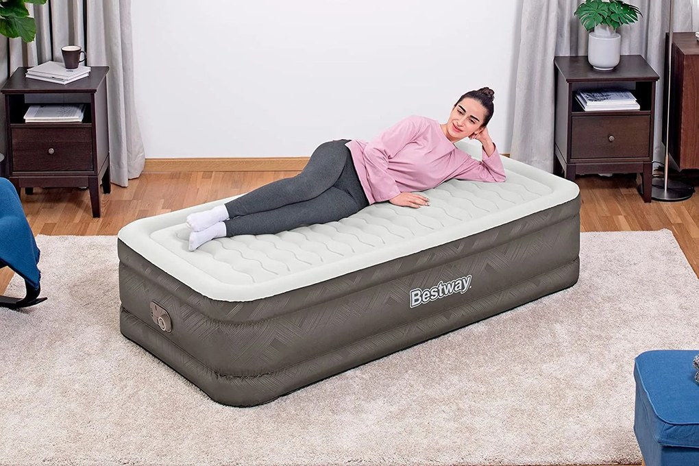 BESTWAY Fortech Twin Nafukovacia posteľ so vstavanou pumpou, 191 x 97 x 46 cm 69048