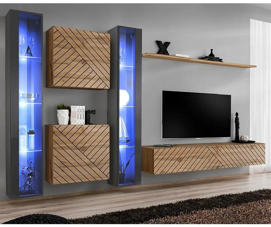 Obývacia Stena Switch XVI Line Grafit/Wotan