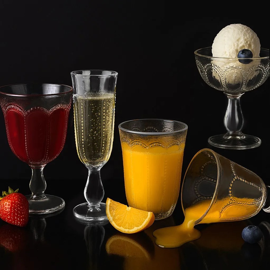 Sada 4 ks sklenic na víno DAPHNE 300 ml čirá