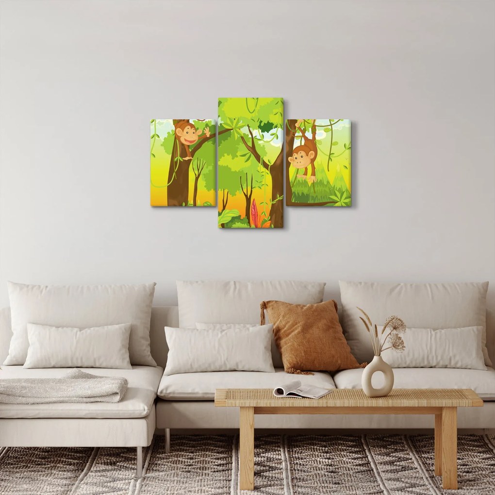 Obraz - Opičiaci (90x60 cm)