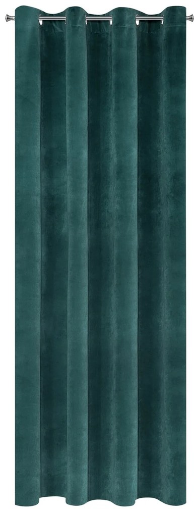 ZATEMŇOVACÍ ZÁVES NA KRÚŽKOCH RIA 140X250 CM TMAVÁ TYRKYSOVÁ