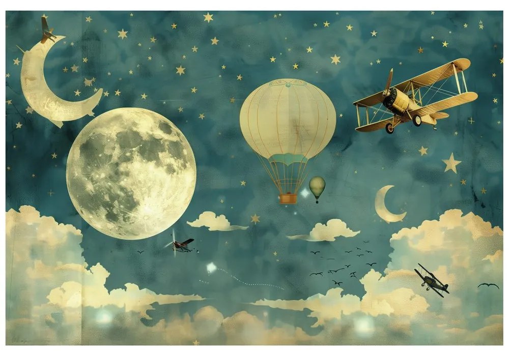 Tapeta snová obloha s lietadlami
