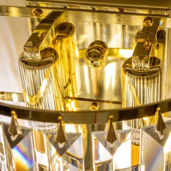 Brilagi - LED Krištáľové nástenné svietidlo MOZART 2xE14/40W/230V zlatá