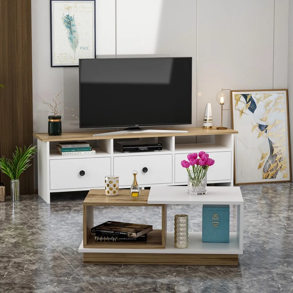 Súprava nábytku do obývačky Sare biela