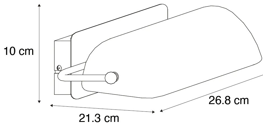 Klasická nástenná lampa notára tmavá bronz so zeleným sklom - Banker