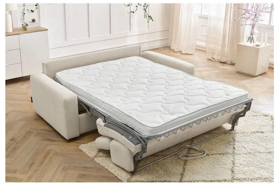 Krémová rozkladacia pohovka 215 cm Monaco – Bobochic Paris