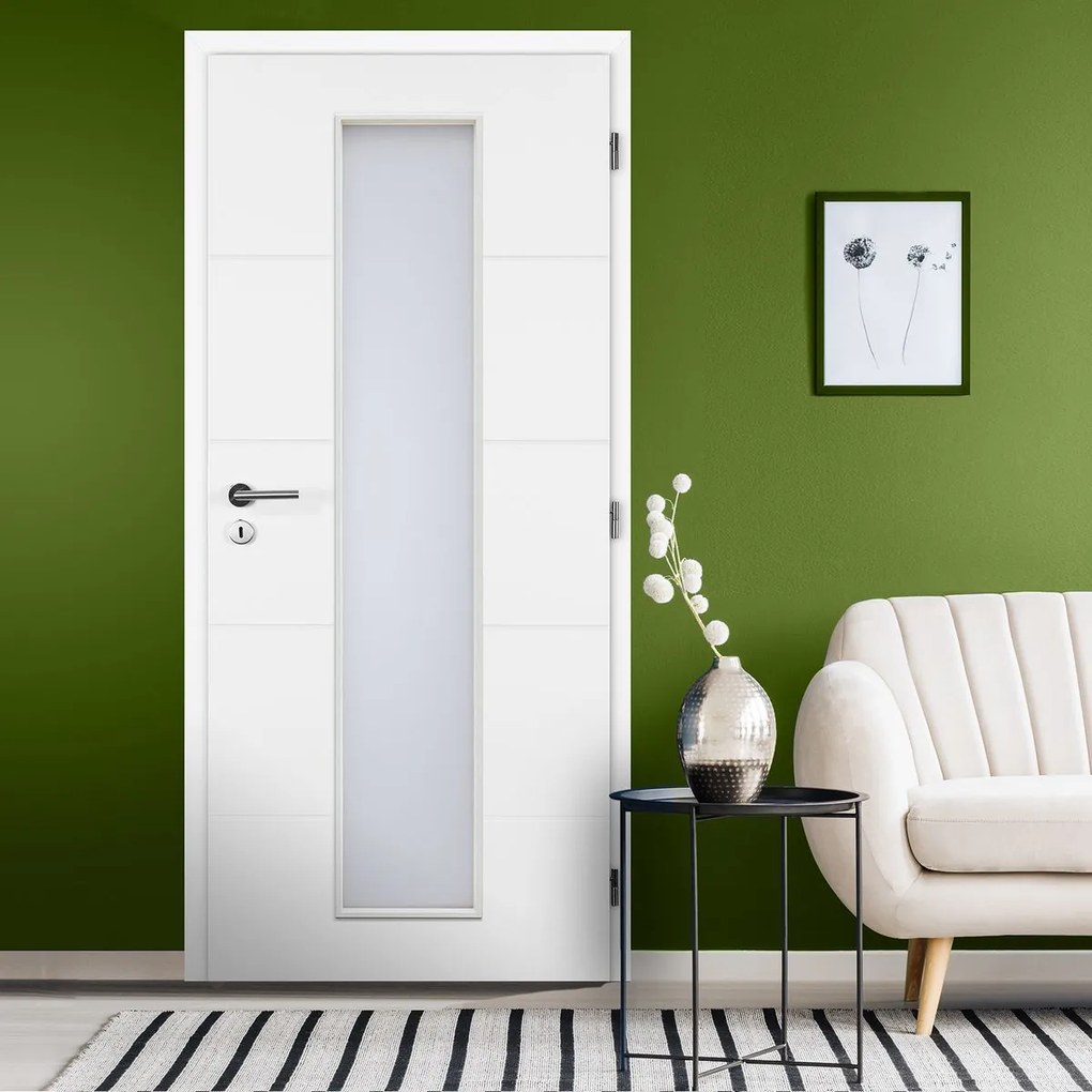 Doornite Quatro Interiérové dvere Linea, 70 L, 746 × 1983 mm, lakované, ľavé, biele