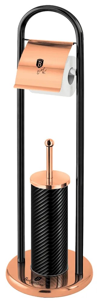 WC sada, nehrdzavejúca oceľ, čierna/Rose Gold, BERLINGERHAUS BH-6552