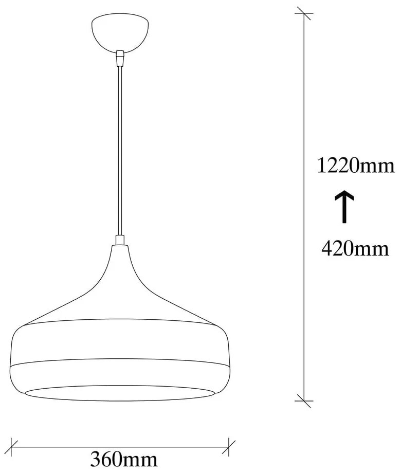 Závesné svietidlo v čierno-medenej farbe Opviq lights Yildo, ø 36 cm