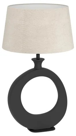 Eglo 390423 - Stolná lampa DIEZMA 1xE27/60W/230V 52,5 cm čierna/krémová